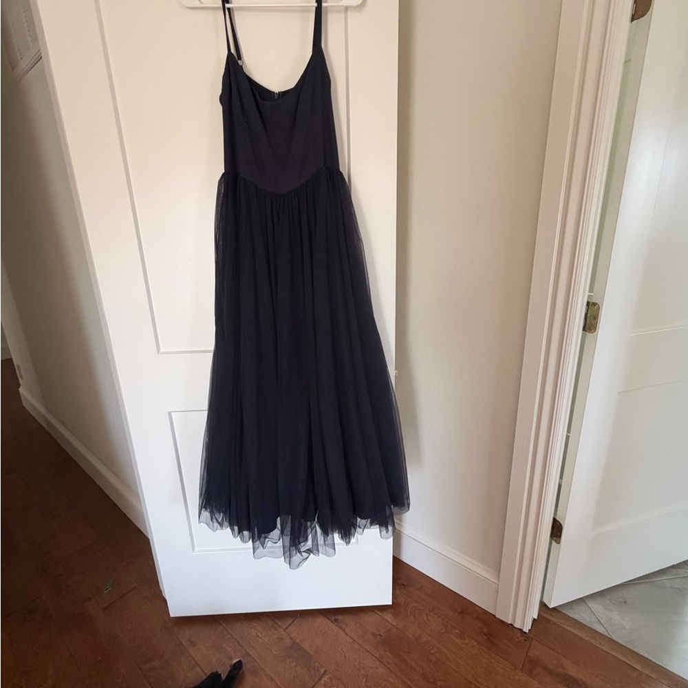 Reformation Navy Sweetheart Midi Tulle Dress - Picture 4 of 6